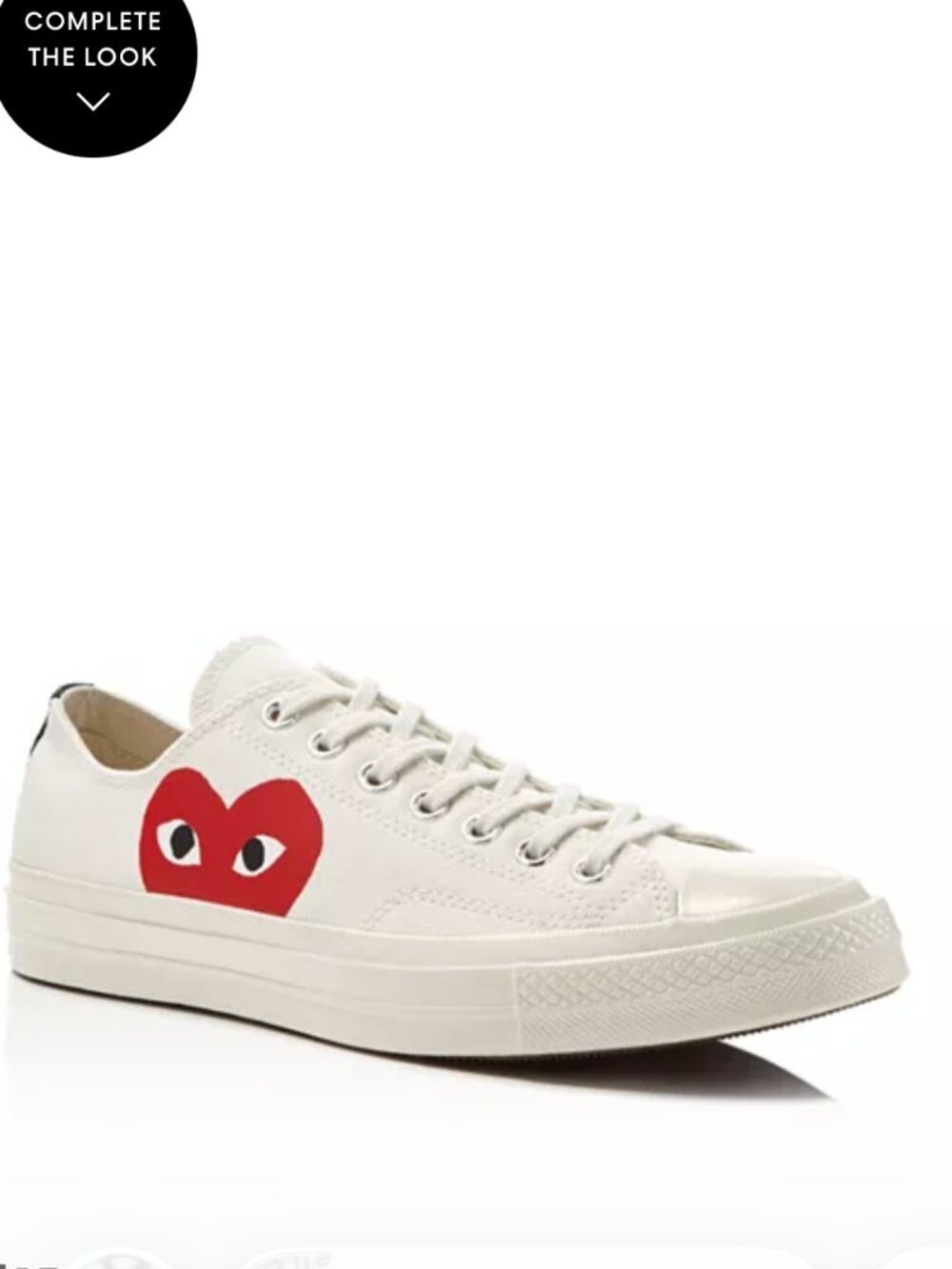 Converse Chuck Taylor All Star Comme des Garcons PLAY Single Heart Milk Mens 11